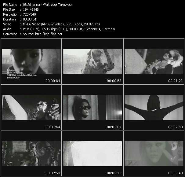 Rihanna video ”Wait Your Turn” from dvd ”Express Video December 2009 Week 2”