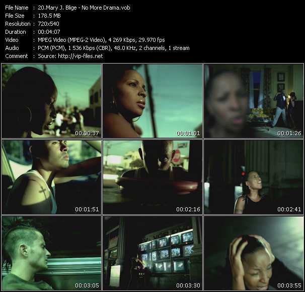 Mary J. Blige video ”No More Drama” from dvd ”Hot Video January 2002”