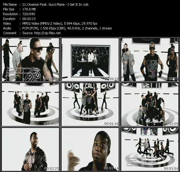Omarion Feat. Gucci Mane video ”I Get It In” from dvd ”Hot Video March 2010”