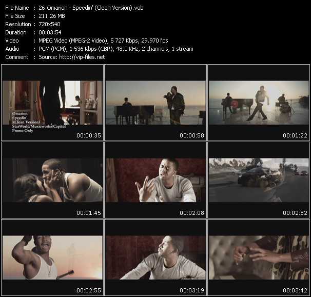 Omarion video ”Speedin' (Clean Version)” from dvd ”Hot Video March 2010”