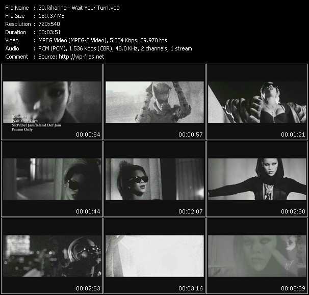 Rihanna video ”Wait Your Turn” from dvd ”Hot Video January 2010”