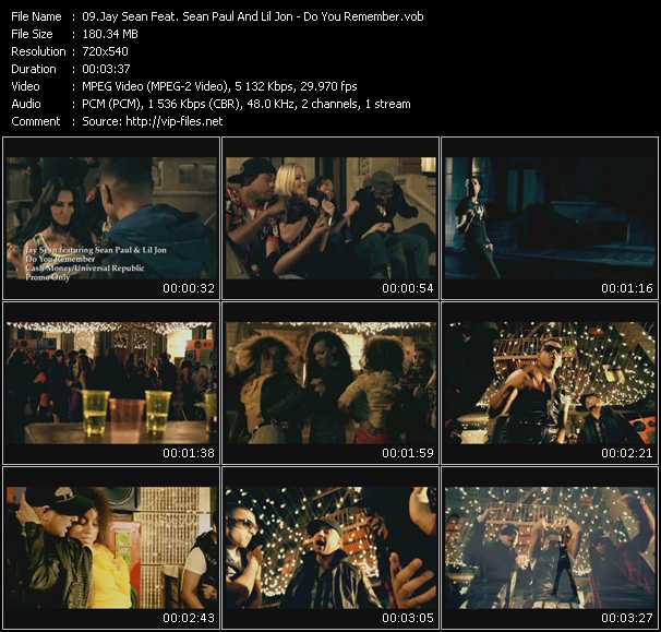 Jay Sean Feat. Sean Paul And Lil' Jon video ”Do You Remember” from dvd ”Hot Video February 2010”