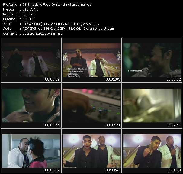 Timbaland Feat. Drake video ”Say Something” from dvd ”Hot Video February 2010”