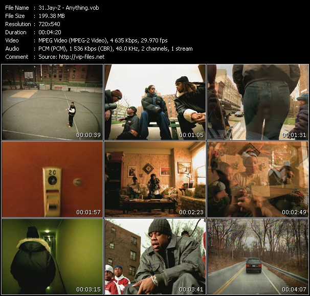 Jay-Z video ”Anything” from dvd ”Hot Video April 2000”