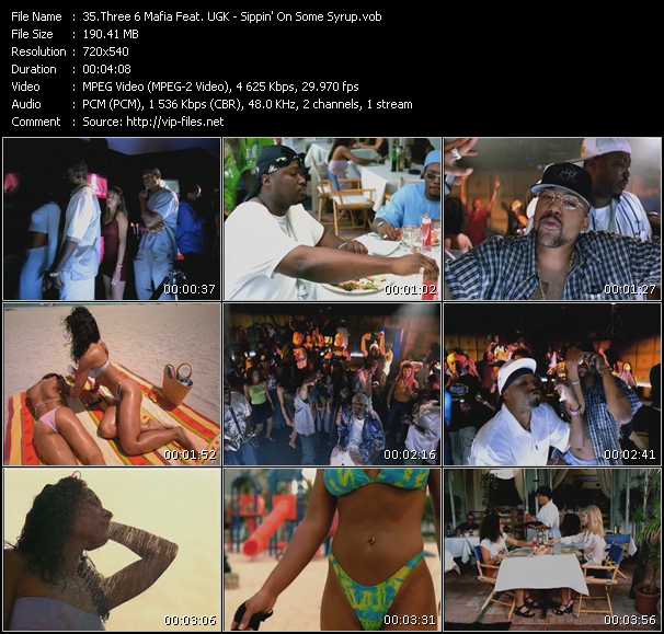 Three 6 Mafia Feat. UGK video ”Sippin' On Some Syrup” from dvd ”Hot Video June 2000”