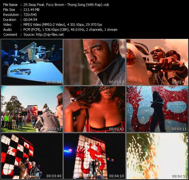 Sisqo Feat. Foxy Brown video ”Thong Song (With Rap)” from dvd ”Hot Video July 2000”