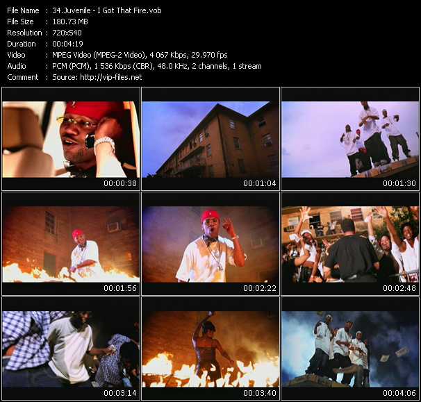 Juvenile video ”I Got That Fire” from dvd ”Hot Video July 2000”