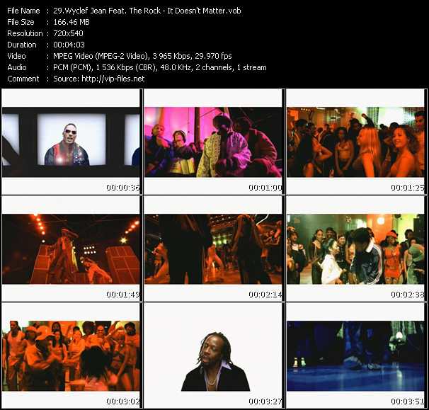 Wyclef Jean Feat. The Rock video ”It Doesn't Matter” from dvd ”Hot Video August 2000”