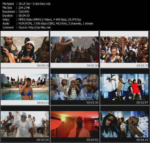 Lil' Jon video ”I Like Dem” from dvd ”Hot Video August 2000”