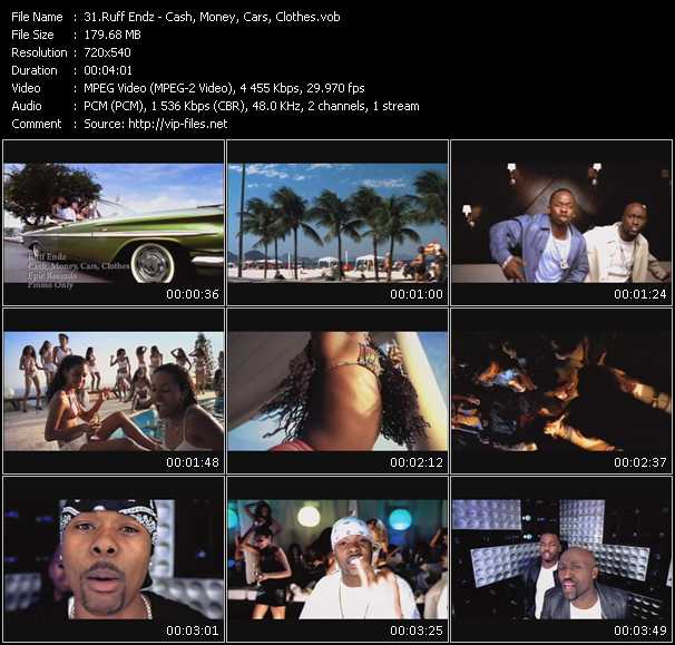 Ruff Endz Feat. Memphis Bleek video ”Cash, Money, Cars, Clothes” from dvd ”Hot Video November 2001”