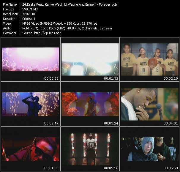 Drake Feat. Kanye West, Lil' Wayne And Eminem video ”Forever” from dvd ”Hot Video December 2009”