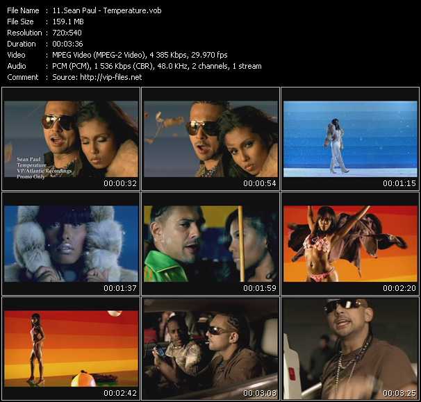 Sean Paul video ”Temperature” from dvd ”Rink Essentials”