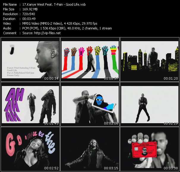 Kanye West Feat. T-Pain video ”Good Life” from dvd ”Canada Rhythm Video Issue 4”