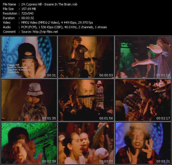 Cypress Hill video ”Insane In The Brain” from dvd ”Canada Rhythm Video Issue 4”