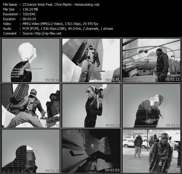 Kanye West Feat. Chris Martin video ”Homecoming” from dvd ”Canada Rhythm Video Issue 5”