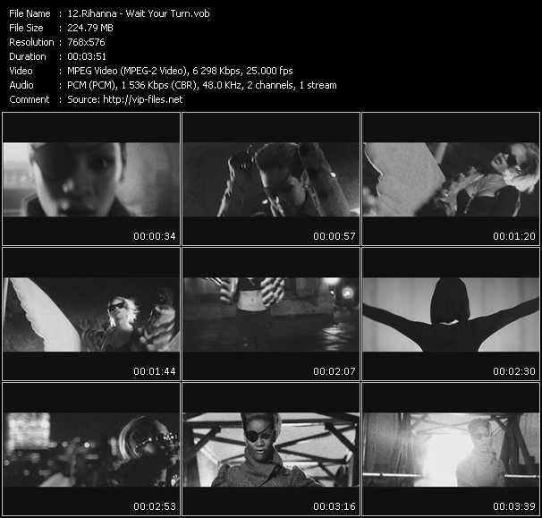 Rihanna video ”Wait Your Turn” from dvd ”UK Chart Video January 2010”