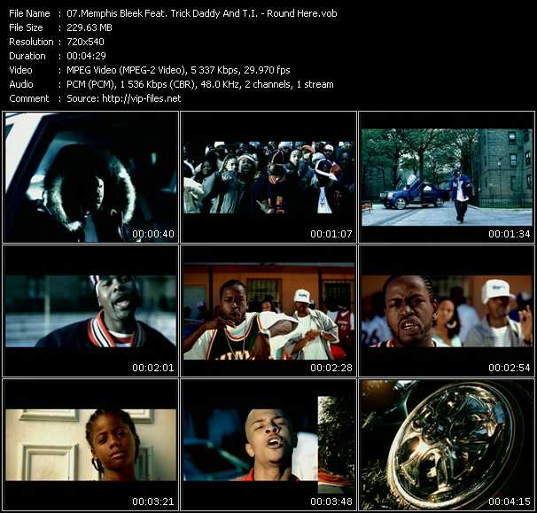Memphis Bleek Feat. Trick Daddy And T.I. video ”Round Here” from dvd ”Urban Video January 2004”