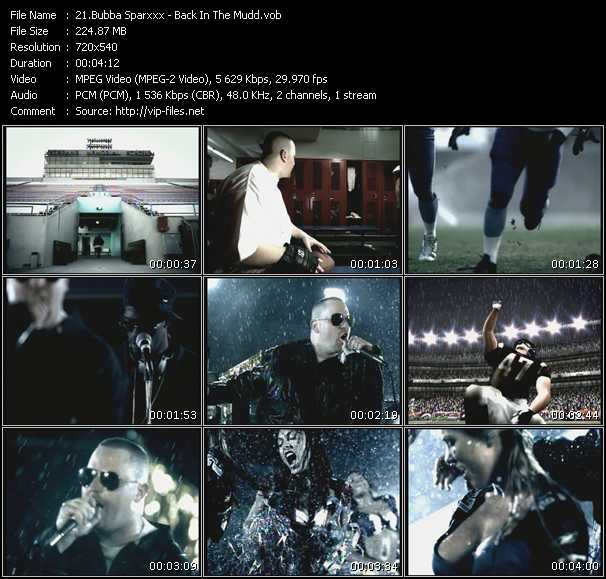 Bubba Sparxxx video ”Back In The Mudd” from dvd ”Urban Video January 2004”