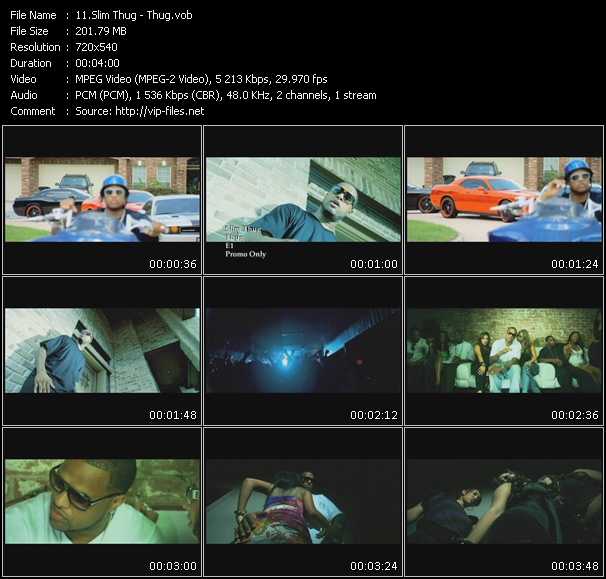 Slim Thug video ”Thug” from dvd ”Urban Video January 2010”