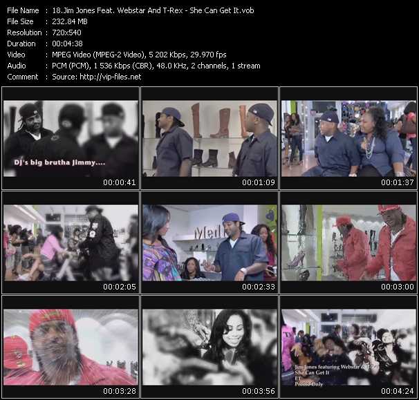 Jim Jones Feat. Webstar And T-Rex video ”She Can Get It” from dvd ”Urban Video January 2010”
