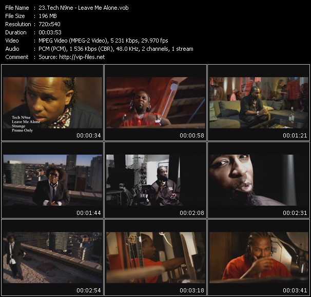 Tech N9ne video ”Leave Me Alone” from dvd ”Urban Video January 2010”