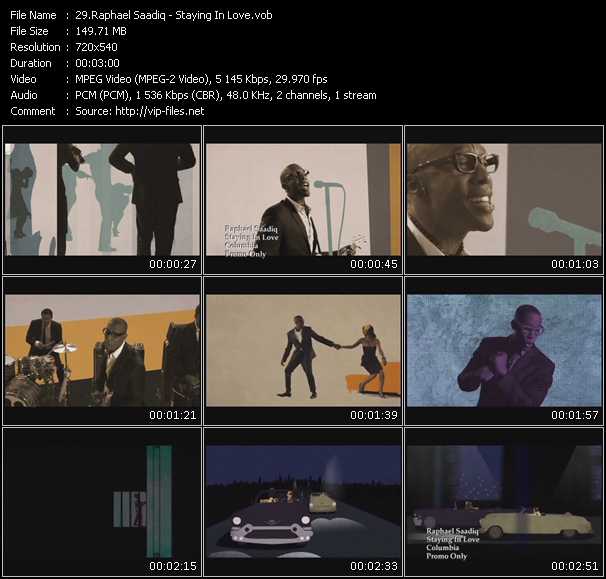 Raphael Saadiq video ”Staying In Love” from dvd ”Urban Video January 2010”