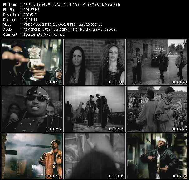 Bravehearts Feat. Nas And Lil' Jon video ”Quick To Back Down” from dvd ”Urban Video February 2004”
