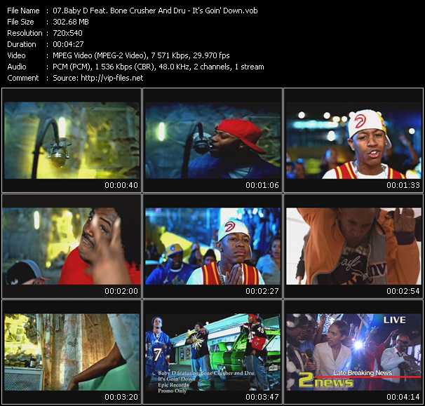 Baby D Feat. Bone Crusher And Dru video ”It's Goin' Down” from dvd ”Urban Video February 2004”