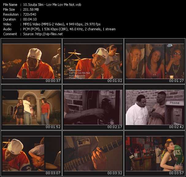Soulja Slim video ”Lov Me Lov Me Not” from dvd ”Urban Video February 2004”