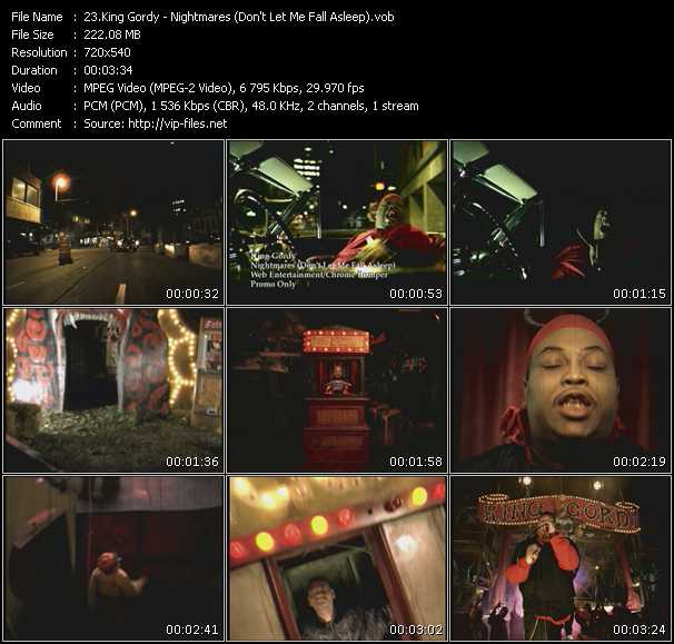 King Gordy video ”Nightmares (Don't Let Me Fall Asleep)” from dvd ”Urban Video February 2004”