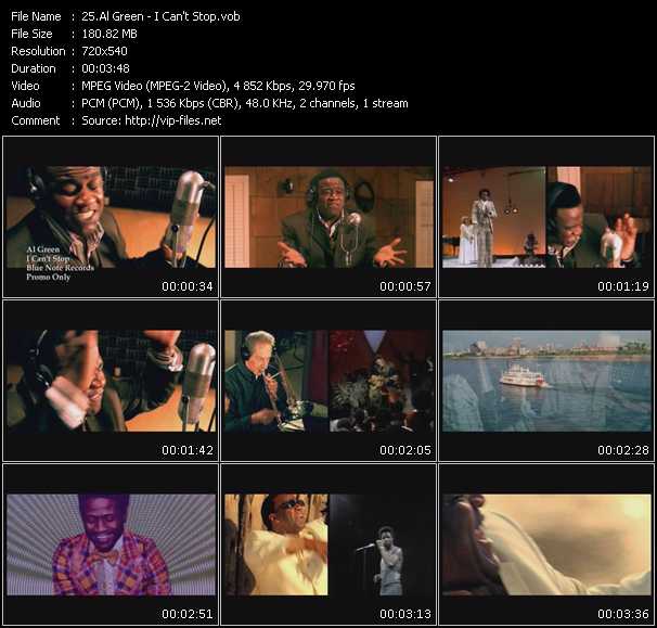 Al Green video ”I Can't Stop” from dvd ”Urban Video February 2004”