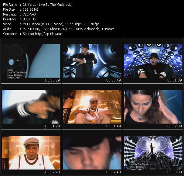 Verbs video ”Live To The Music” from dvd ”Urban Video February 2004”