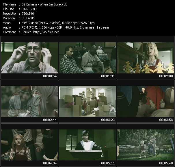 Eminem video ”When I'm Gone” from dvd ”Urban Video February 2006”