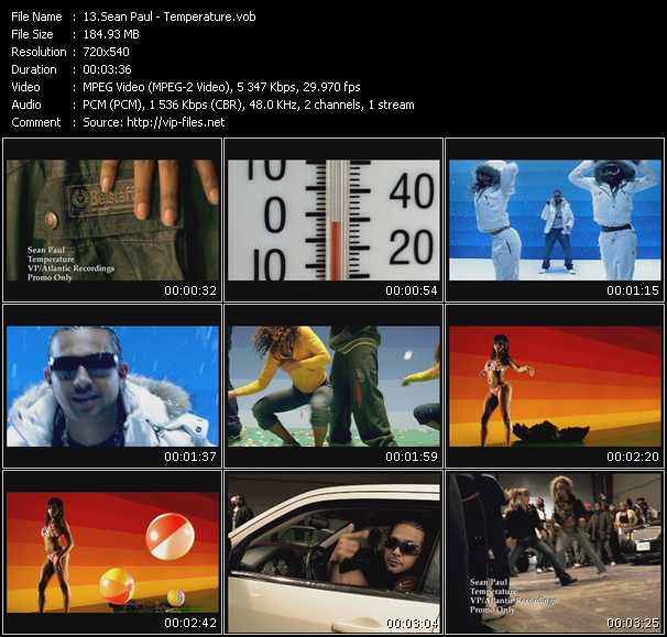 Sean Paul video ”Temperature” from dvd ”Urban Video February 2006”