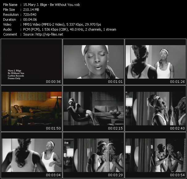 Mary J. Blige video ”Be Without You” from dvd ”Urban Video February 2006”