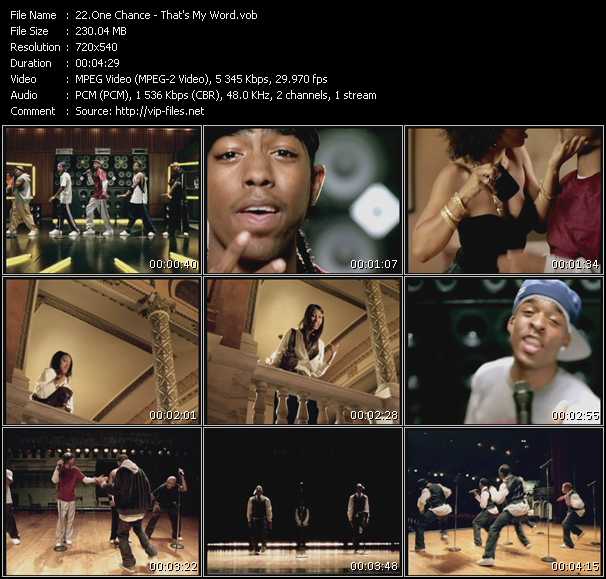 One Chance video ”That's My Word” from dvd ”Urban Video February 2006”