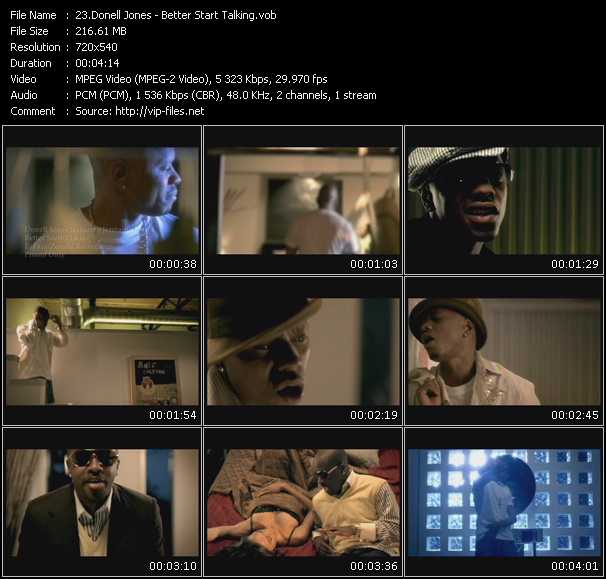 Donell Jones Feat. Jermaine Dupri video ”Better Start Talking” from dvd ”Urban Video February 2006”