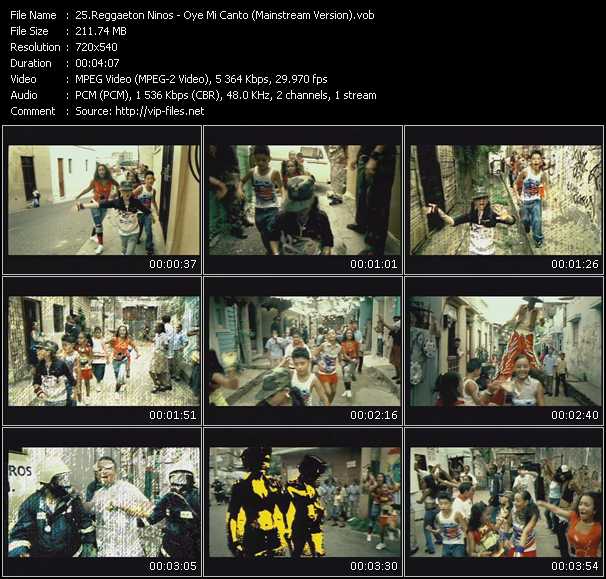 Reggaeton Ninos video ”Oye Mi Canto (Mainstream Version)” from dvd ”Urban Video February 2006”