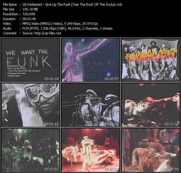Parliament video ”Give Up The Funk (Tear The Roof Off The Sucker)” from dvd ”Urban Video February 2006”