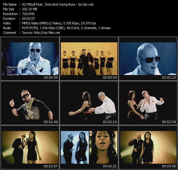 Pitbull Feat. Trina And Young Boss video ”Go Girl” from dvd ”Urban Video February 2008”