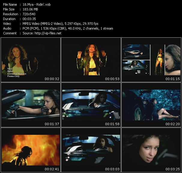 Mya video ”Ridin'” from dvd ”Urban Video February 2008”