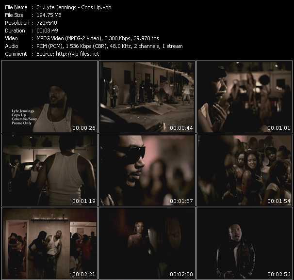 Lyfe Jennings video ”Cops Up” from dvd ”Urban Video February 2008”