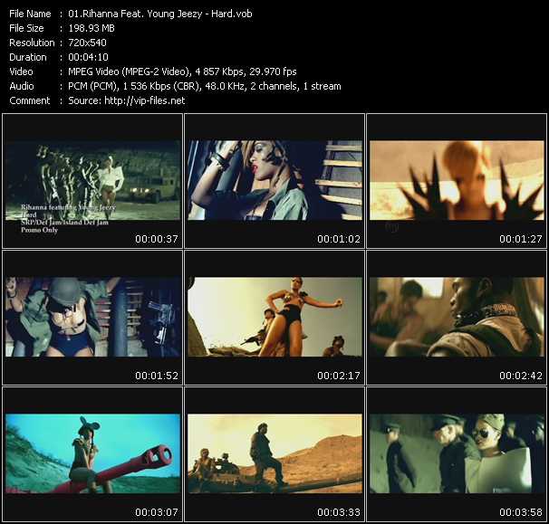 Rihanna Feat. Young Jeezy video ”Hard” from dvd ”Urban Video February 2010”