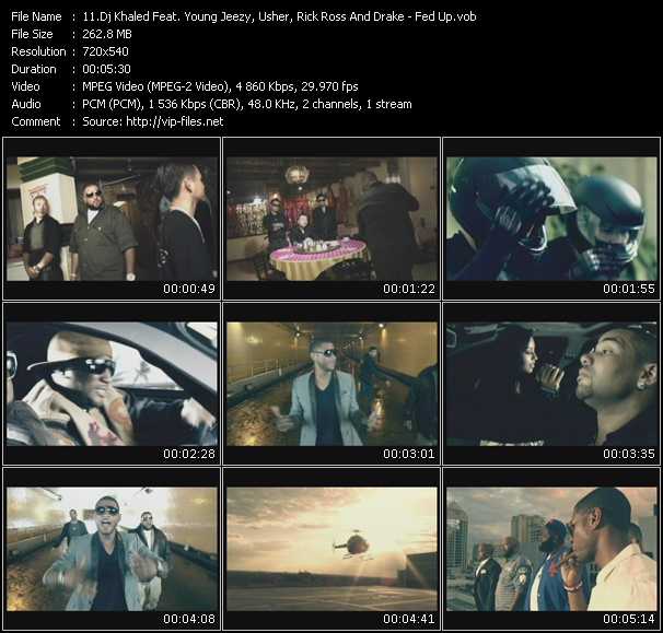 Dj Khaled Feat. Young Jeezy, Usher, Rick Ross And Drake video ”Fed Up” from dvd ”Urban Video February 2010”