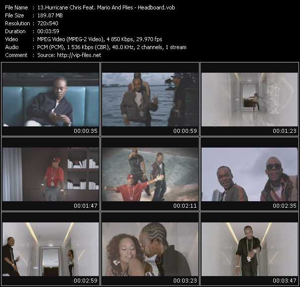 Hurricane Chris Feat. Mario And Plies video ”Headboard” from dvd ”Urban Video February 2010”