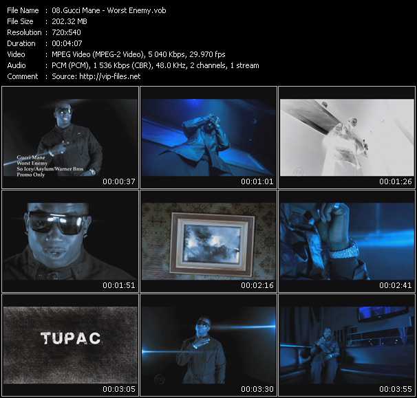 Gucci Mane video ”Worst Enemy” from dvd ”Urban Video March 2010”