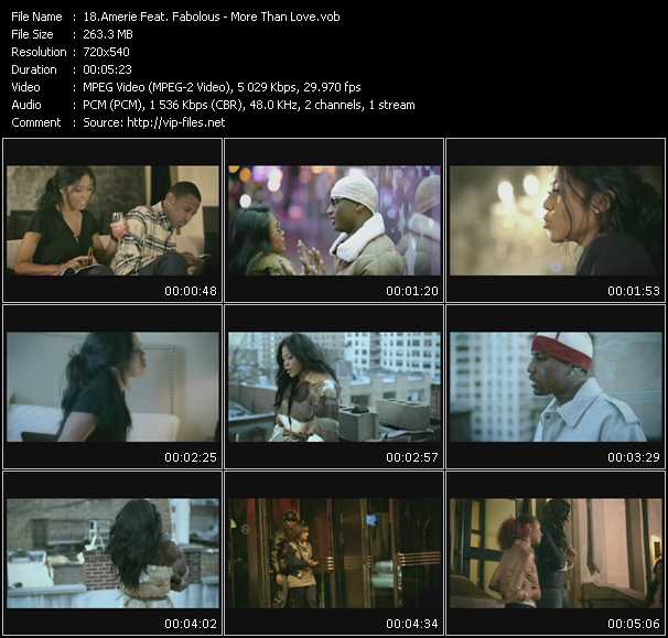 Amerie Feat. Fabolous video ”More Than Love” from dvd ”Urban Video March 2010”