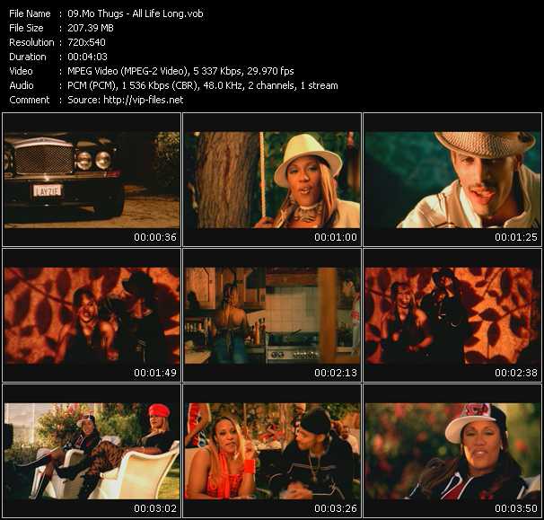 Mo Thugs video ”All Life Long” from dvd ”Urban Video June 2003”