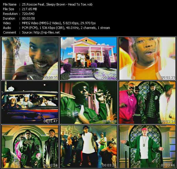 Roscoe Feat. Sleepy Brown video ”Head To Toe” from dvd ”Urban Video June 2003”