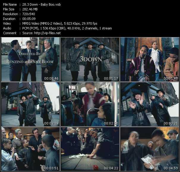 3 Down video ”Baby Boo” from dvd ”Urban Video June 2003”
